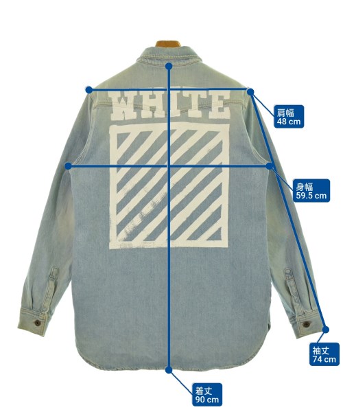 OFF-WHITE（オフホワイト）カジュアルシャツ 青 サイズ:M メンズ/2200659767059