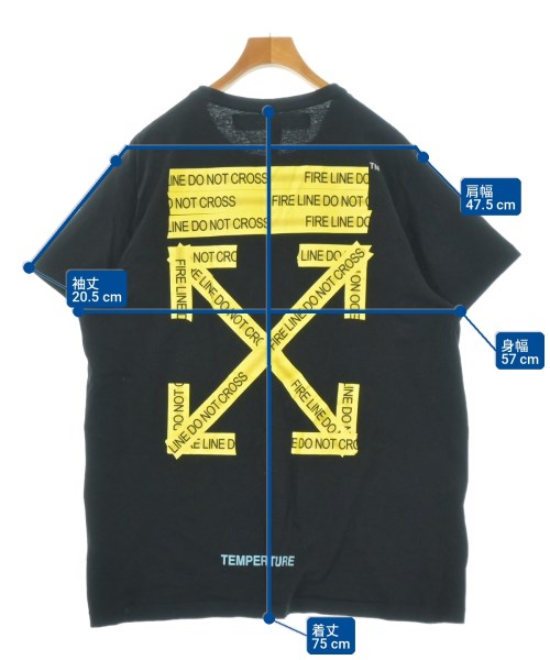 OFF-WHITE（オフホワイト）Tシャツ・カットソー 黒 サイズ:M メンズ/2200733218071