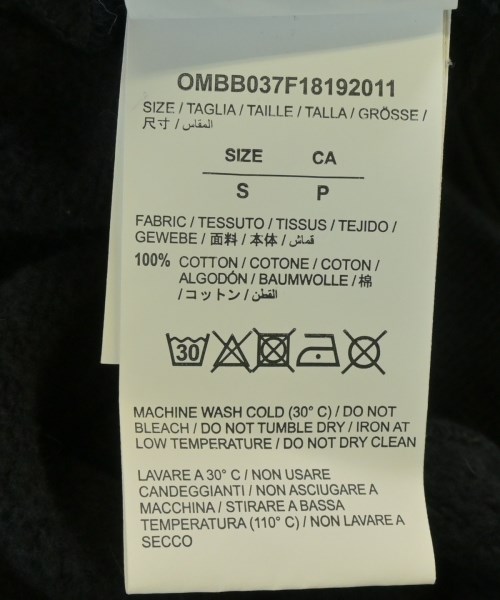 OFF-WHITE（オフホワイト）パーカー 黒 サイズ:S メンズ/2200724989140