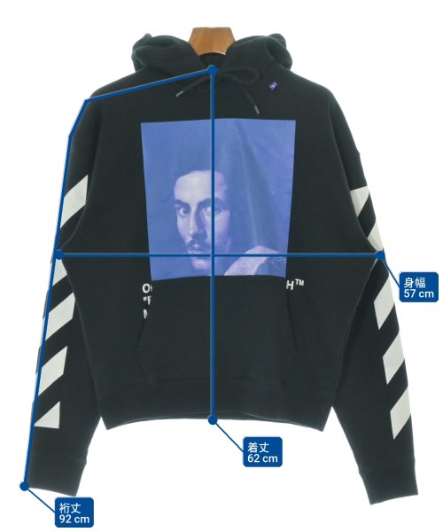 OFF-WHITE（オフホワイト）パーカー 黒 サイズ:S メンズ/2200724989140