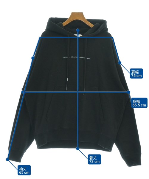 OFF-WHITE（オフホワイト）パーカー 黒 サイズ:L メンズ/2200726796012