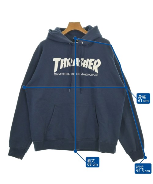 THRASHER（スラッシャー）パーカー 紺 サイズ:L メンズ/2200700621040