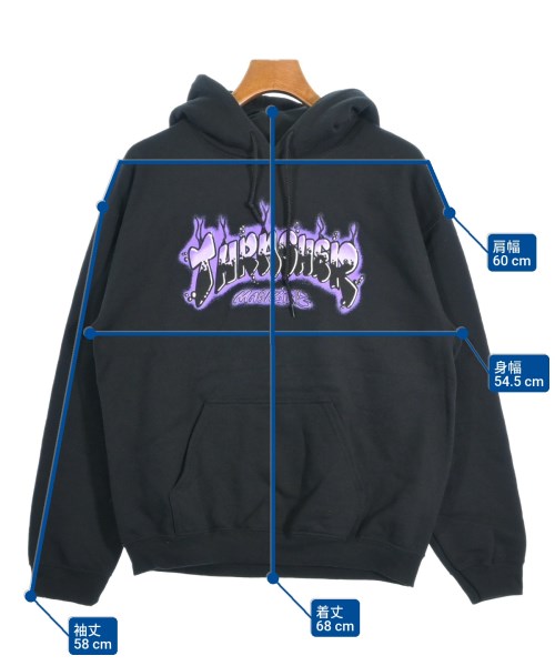 THRASHER（スラッシャー）パーカー 黒 サイズ:M メンズ/2200655214021