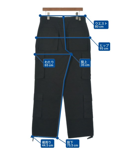 REPRESENT（リプレゼント）カーゴパンツ 黒 サイズ:S メンズ/2200638471038