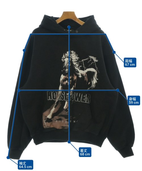 REPRESENT（リプレゼント）パーカー 黒 サイズ:L メンズ/2200655158011