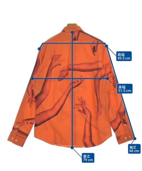 PALACE（パレス）カジュアルシャツ オレンジ サイズ:L メンズ/2200668225090