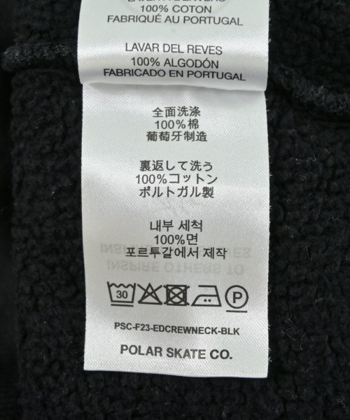 POLAR SKATE（ポーラースケート）スウェット 黒 サイズ:L メンズ/2200724860029