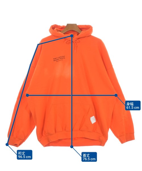 FORTY PERCENT AGAINST RIGHTS（フォーティーパーセントアゲインストライツ）パーカー オレンジ サイズ:XL メンズ/2200633017040