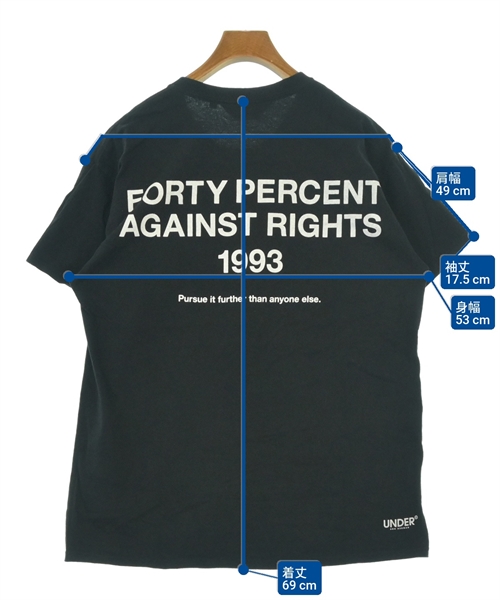 FORTY PERCENT AGAINST RIGHTS（フォーティーパーセントアゲインストライツ）Tシャツ・カットソー 黒 サイズ:-(M位) メンズ/2200635279101