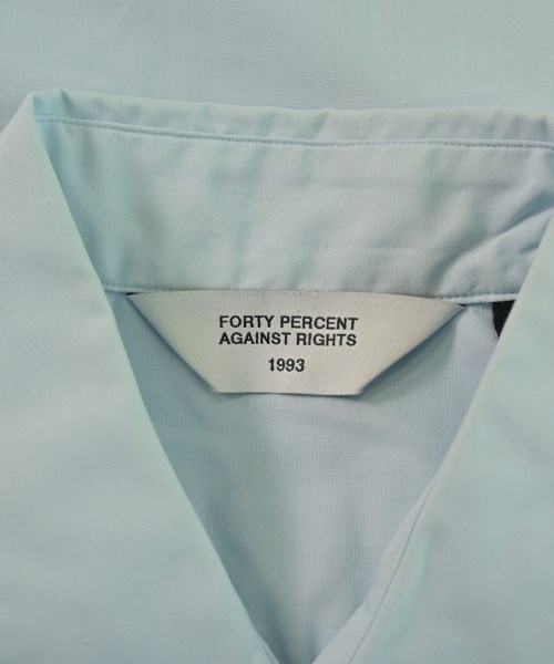 FORTY PERCENT AGAINST RIGHTS（フォーティーパーセントアゲインストライツ）カジュアルシャツ 青 サイズ:M メンズ/2200639877082