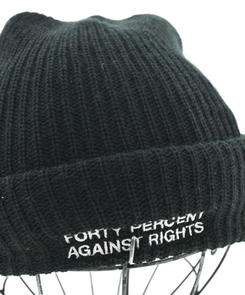 FORTY PERCENT AGAINST RIGHTS（フォーティーパーセントアゲインストライツ）ニットキャップ・ビーニー 黒 サイズ:F メンズ/2200641293221