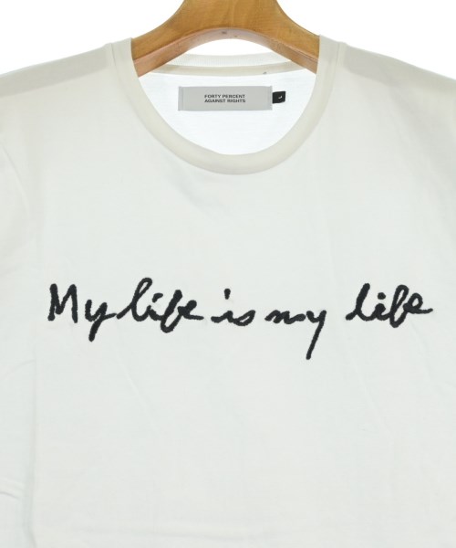 FORTY PERCENT AGAINST RIGHTS（フォーティーパーセントアゲインストライツ）Tシャツ・カットソー 白 サイズ:L メンズ/2200614607048