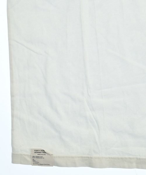 FORTY PERCENT AGAINST RIGHTS（フォーティーパーセントアゲインストライツ）Tシャツ・カットソー 白 サイズ:L メンズ/2200614607048