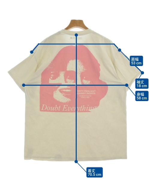 FORTY PERCENT AGAINST RIGHTS（フォーティーパーセントアゲインストライツ）Tシャツ・カットソー 白 サイズ:L メンズ/2200674049093