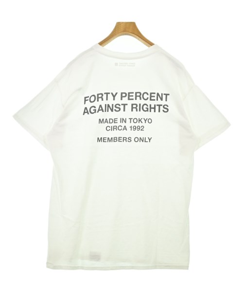 FORTY PERCENT AGAINST RIGHTS（フォーティーパーセントアゲインストライツ）Tシャツ・カットソー 白 サイズ:M メンズ/2200699196093