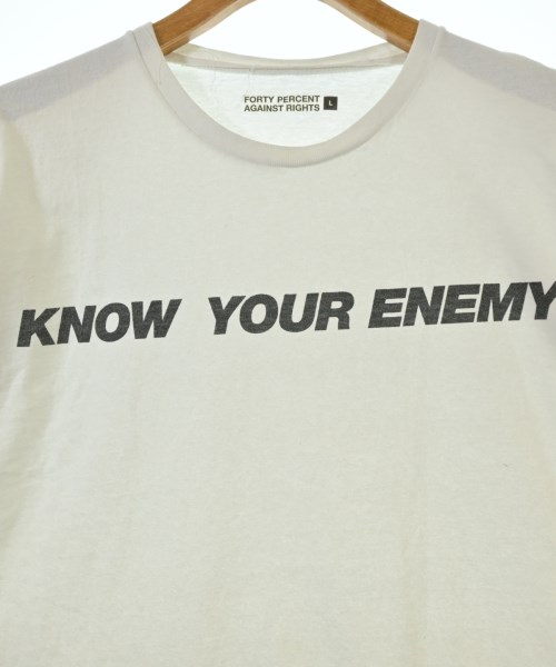 FORTY PERCENT AGAINST RIGHTS（フォーティーパーセントアゲインストライツ）Tシャツ・カットソー 白 サイズ:L メンズ/2200659852083
