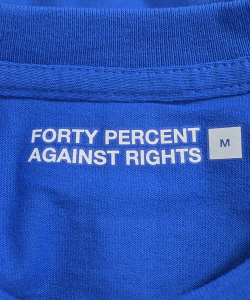 FORTY PERCENT AGAINST RIGHTS（フォーティーパーセントアゲインストライツ）Tシャツ・カットソー 青 サイズ:M メンズ/2200712995160