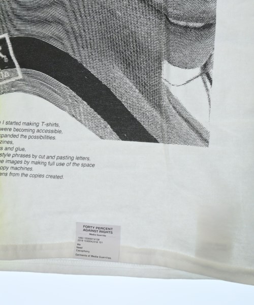FORTY PERCENT AGAINST RIGHTS（フォーティーパーセントアゲインストライツ）Tシャツ・カットソー 白 サイズ:S メンズ/2200669994155