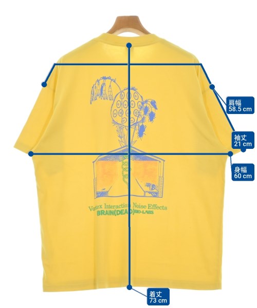 BRAIN DEAD（ブレインデッド）Tシャツ・カットソー 黄 サイズ:L メンズ/2200705991056
