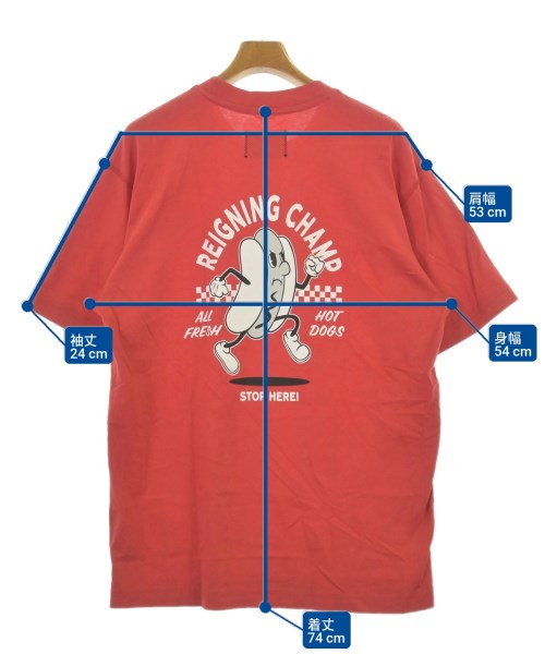 REIGNING CHAMP（レイニングチャンプ）Tシャツ・カットソー 赤 サイズ:L メンズ/2200703294067