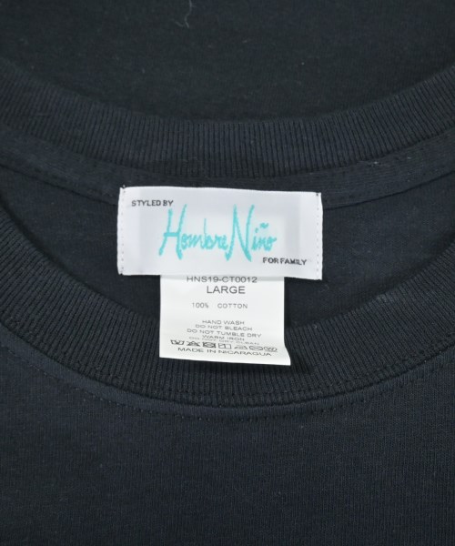 Hombre Nino（オンブレニーニョ）Tシャツ・カットソー 黒 サイズ:L メンズ/2200539357080
