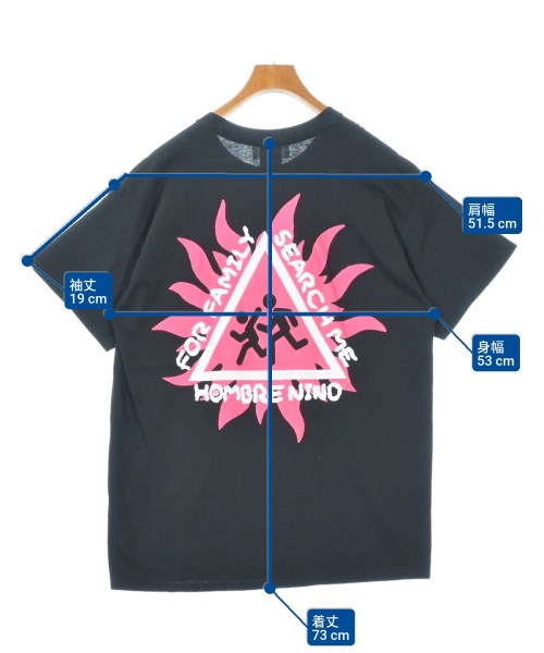 Hombre Nino（オンブレニーニョ）Tシャツ・カットソー 黒 サイズ:L メンズ/2200539357080