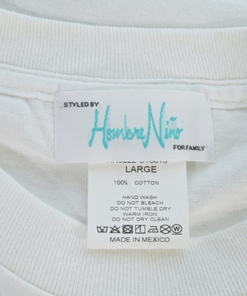 Hombre Nino（オンブレニーニョ）Tシャツ・カットソー 白 サイズ:L メンズ/2200703160119