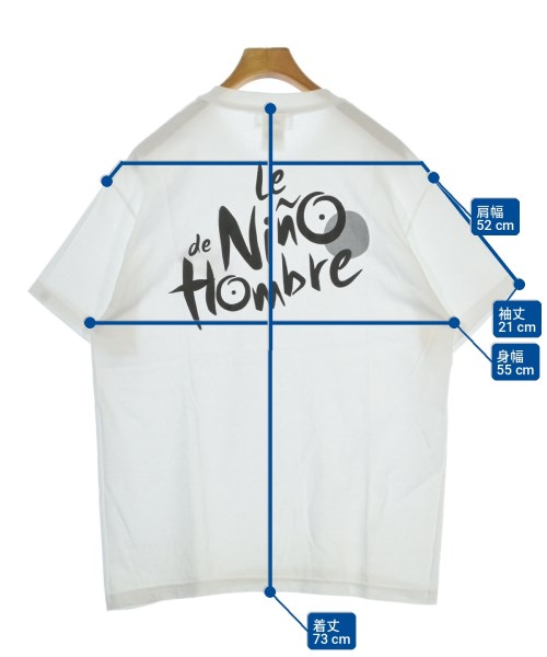 Hombre Nino（オンブレニーニョ）Tシャツ・カットソー 白 サイズ:L メンズ/2200703160119