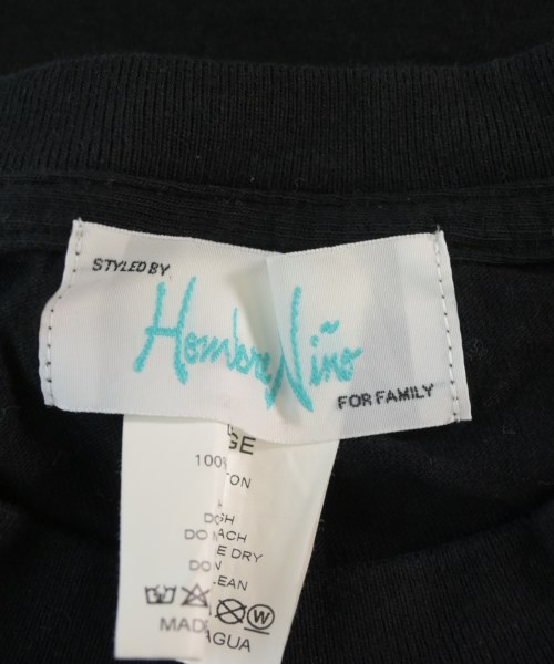Hombre Nino（オンブレニーニョ）Tシャツ・カットソー 黒 サイズ:L メンズ/2200728802049
