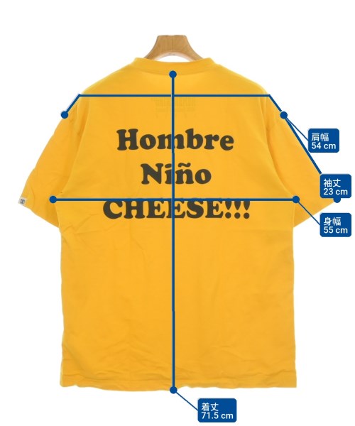 Hombre Nino（オンブレニーニョ）Tシャツ・カットソー 黄 サイズ:L メンズ/2200728802056