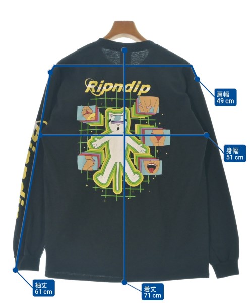 RIPNDIP（リップンディップ）Tシャツ・カットソー 黒 サイズ:L メンズ/2200685656198