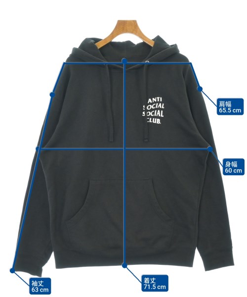 ANTI SOCIAL SOCIAL CLUB（アンチソーシャルソーシャルクラブ）パーカー 黒 サイズ:L メンズ/2200634874017