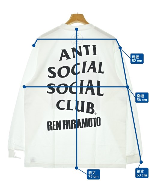 ANTI SOCIAL SOCIAL CLUB（アンチソーシャルソーシャルクラブ）Tシャツ・カットソー 白 サイズ:XL メンズ/2200643252028