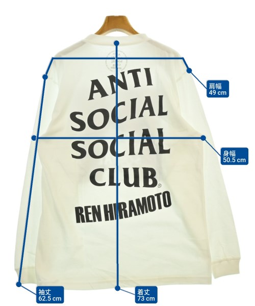 ANTI SOCIAL SOCIAL CLUB（アンチソーシャルソーシャルクラブ）Tシャツ・カットソー 白 サイズ:L メンズ/2200643475113