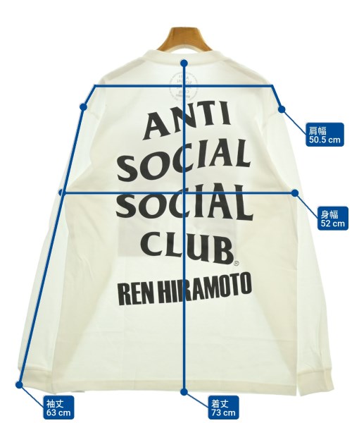 ANTI SOCIAL SOCIAL CLUB（アンチソーシャルソーシャルクラブ）Tシャツ・カットソー 白 サイズ:L メンズ/2200643475137
