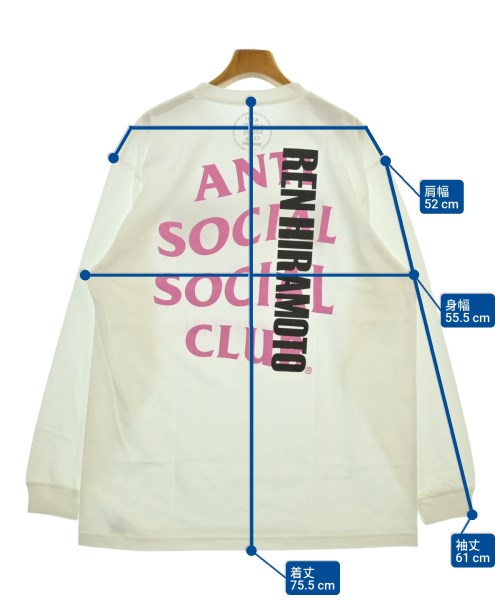 ANTI SOCIAL SOCIAL CLUB（アンチソーシャルソーシャルクラブ）Tシャツ・カットソー 白 サイズ:XL メンズ/2200643475205