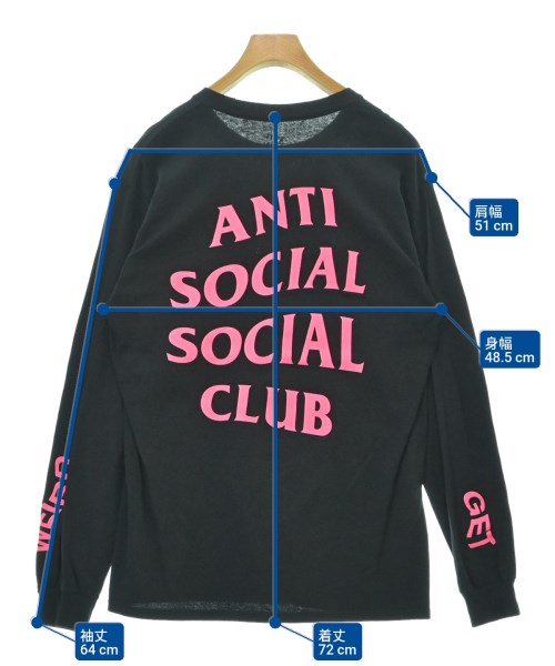 ANTI SOCIAL SOCIAL CLUB（アンチソーシャルソーシャルクラブ）Tシャツ・カットソー 黒 サイズ:M メンズ/2200524182031