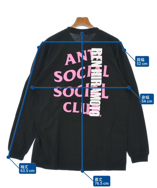 ANTI SOCIAL SOCIAL CLUB（アンチソーシャルソーシャルクラブ）Tシャツ・カットソー 黒 サイズ:XL メンズ/2200645045017