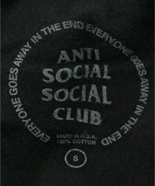 ANTI SOCIAL SOCIAL CLUB（アンチソーシャルソーシャルクラブ）パーカー 黒 サイズ:S メンズ/2200634044038