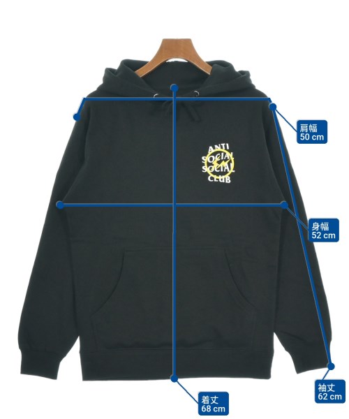 ANTI SOCIAL SOCIAL CLUB（アンチソーシャルソーシャルクラブ）パーカー 黒 サイズ:S メンズ/2200634044038