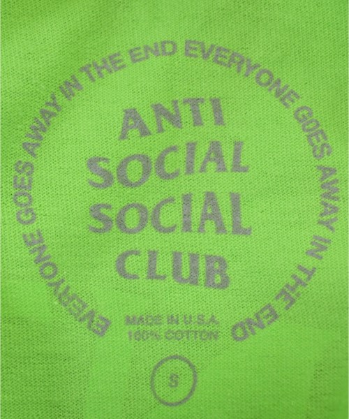 ANTI SOCIAL SOCIAL CLUB（アンチソーシャルソーシャルクラブ）Tシャツ・カットソー 緑 サイズ:S メンズ/2200634044052