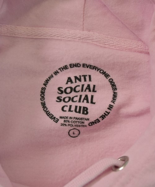 ANTI SOCIAL SOCIAL CLUB（アンチソーシャルソーシャルクラブ）パーカー ピンク サイズ:L メンズ/2200648818014