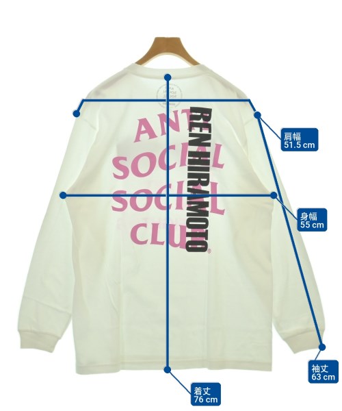 ANTI SOCIAL SOCIAL CLUB（アンチソーシャルソーシャルクラブ）Tシャツ・カットソー 白 サイズ:XL メンズ/2200703619297