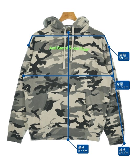 ANTI SOCIAL SOCIAL CLUB（アンチソーシャルソーシャルクラブ）パーカー グレー サイズ:M メンズ/2200664256036