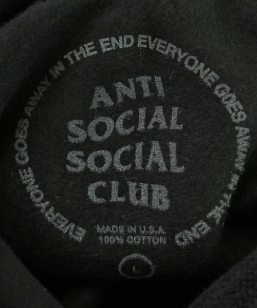 ANTI SOCIAL SOCIAL CLUB（アンチソーシャルソーシャルクラブ）パーカー 黒 サイズ:L メンズ/2200719369209