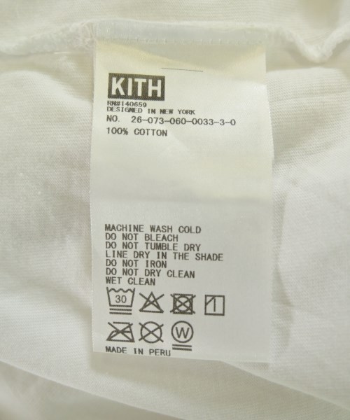 KITH（キス）Tシャツ・カットソー 白 サイズ:S メンズ/2200714621043