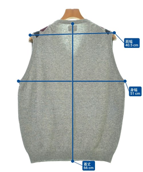 Noah（ノア）ベスト グレー サイズ:L メンズ/2200629026025