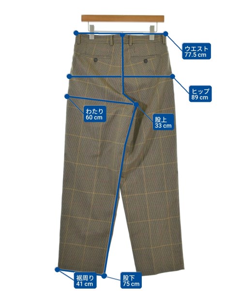 Noah（ノア）スラックス 茶 サイズ:30(M位) メンズ/2200655550068