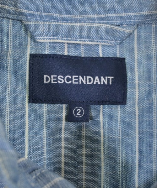 DESCENDANT（ディセンダント）カジュアルシャツ 青 サイズ:2(M位) メンズ/2200636707030