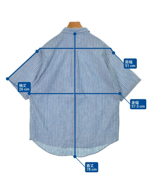 DESCENDANT（ディセンダント）カジュアルシャツ 青 サイズ:2(M位) メンズ/2200636707030